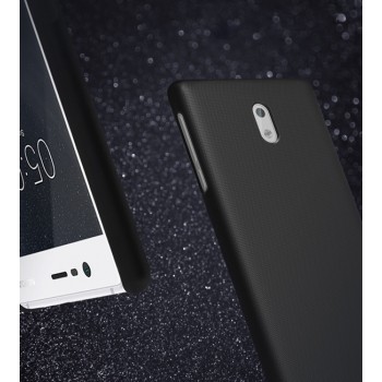 Juodas Frosted shield serijos dėklas + plėvelė Nillkin (NOKIA 3)